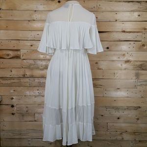 asos white pleated dress
